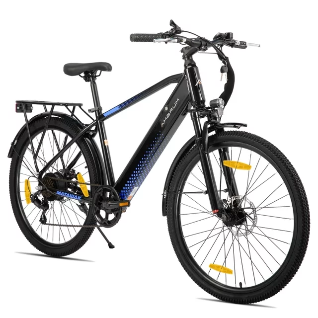 Juniorský elektrobicykel Joystar AMBRUM Matawak 26" 250 Wh • dojazd až 65 km • 155-175 cm - čierno-modrá - čierno-modrá