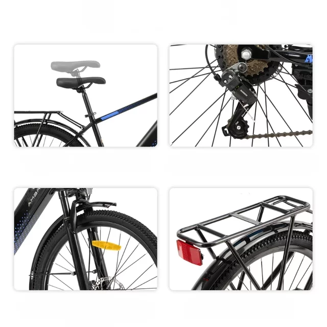 Juniorský elektrobicykel Joystar AMBRUM Matawak 26" 250 Wh • dojazd až 65 km • 155-175 cm - čierno-modrá