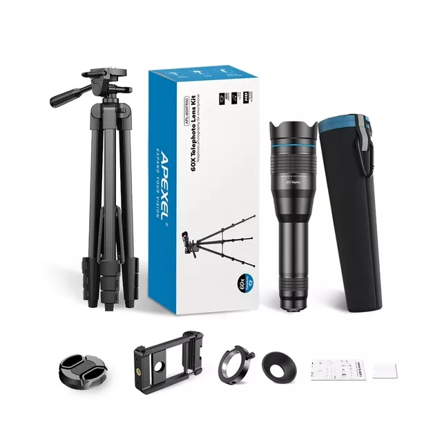 Teleobjektív Apexel 60X s tripod statívom