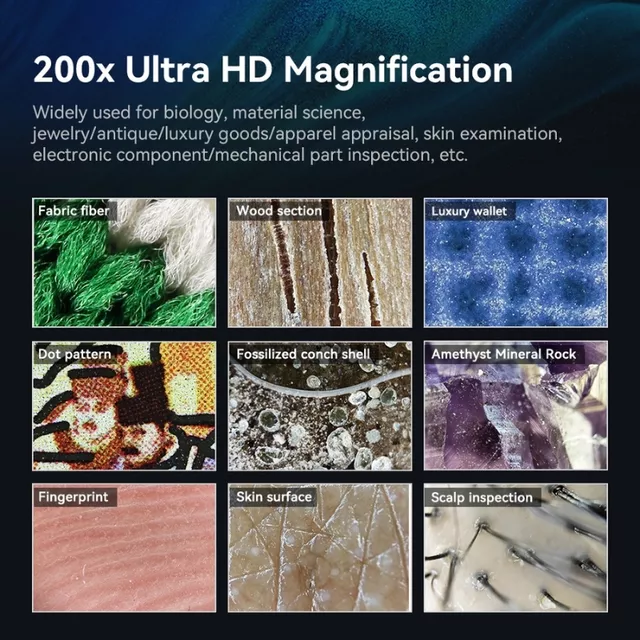 Mikroskop objektív pre smartphone 200x Apexel s LED a UV svetlom