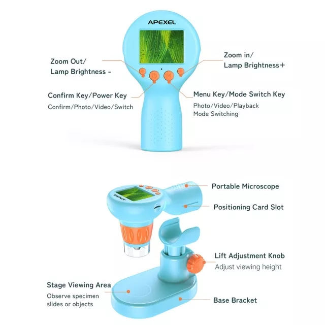 Detský digitálny mikroskop Apexel