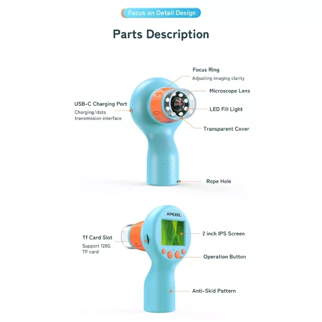 Detský digitálny mikroskop Apexel