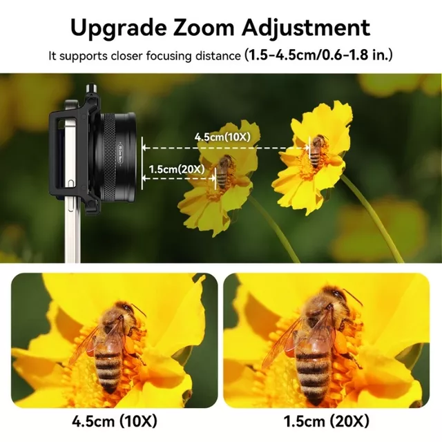 Nastaviteľný objektív Apexel Zoom 10X-20X