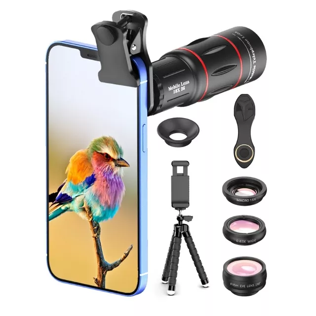 Súprava Apexel 6v1 - teleobjektívy 18x so statívom a Bluetooth spúšťou