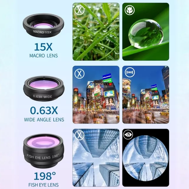 Súprava Apexel 6v1 - teleobjektívy 18x so statívom a Bluetooth spúšťou