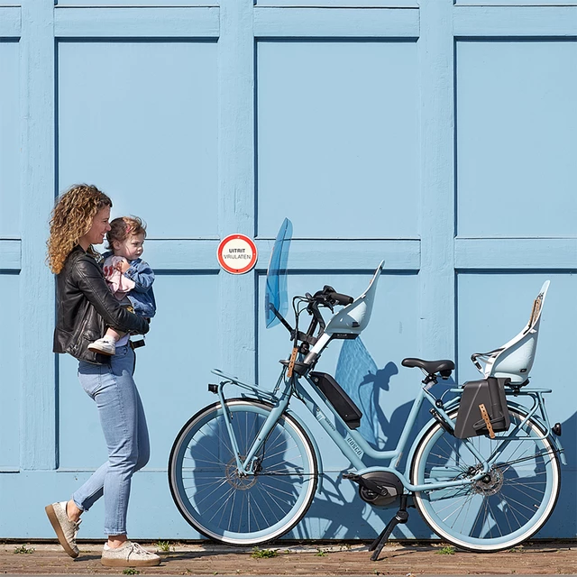 Zadná sedačka na bicykel s adaptérom a nosičom na sedlovku Urban Iki - Sakura ružová/Shinju biela