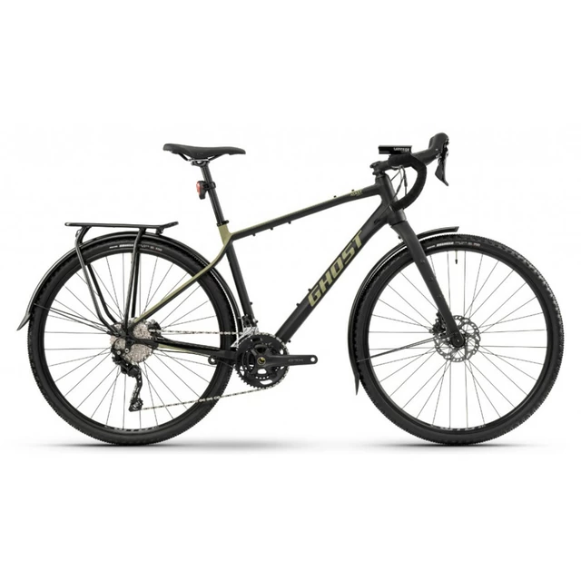 Gravel bicykel Ghost Asket Essential EQ AL 28" 9.0 - Black/Green - Black/Green