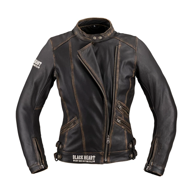 Dámska kožená moto bunda W-TEC Black Heart Lizza - 2.akosť - vintage hnedá - vintage hnedá