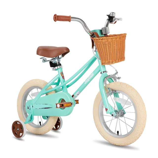 Detský bicykel Joystar Retro 14" s košíkom • 92-120 cm - fialová