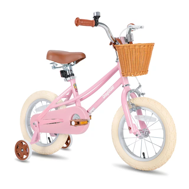 Detský bicykel Joystar Retro 14" s košíkom • 92-120 cm - fialová