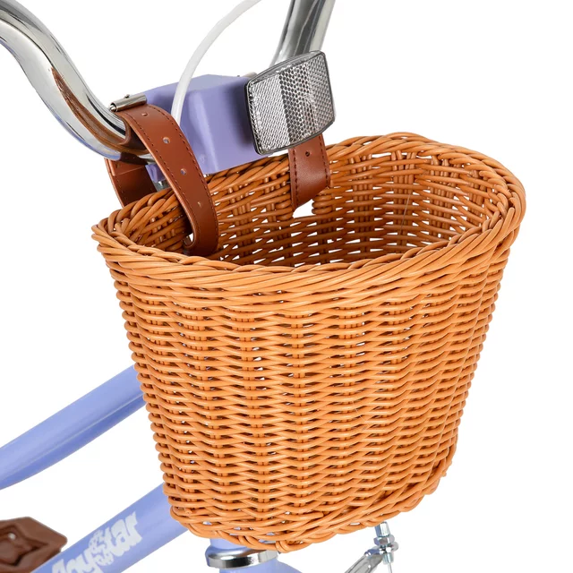 Detský bicykel Joystar Retro 16" s košíkom • 104-135 cm - fialová