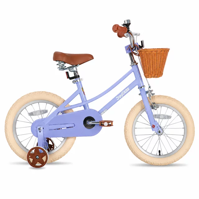 Detský bicykel Joystar Retro 16" s košíkom • 104-135 cm - fialová - fialová