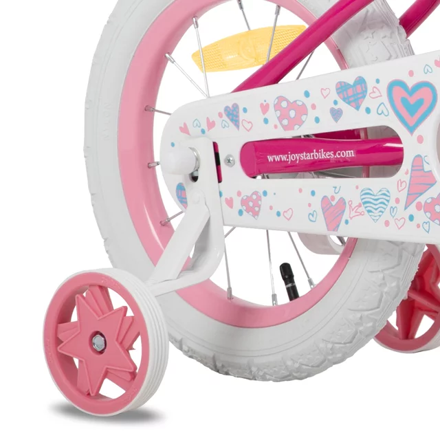 Detský bicykel Joystar Angel 14" s košíkom a kolieskami • 91-119 cm