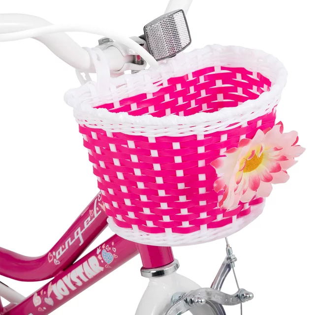 Detský bicykel Joystar Angel 14" s košíkom a kolieskami • 91-119 cm