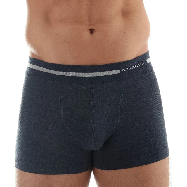 Pánske boxerky Brubeck Wool Comfort - Graphite - Dark Jeans