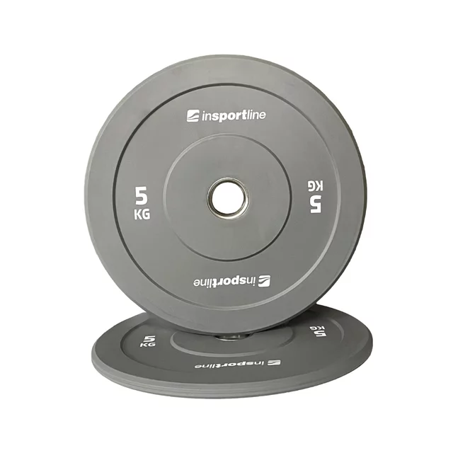Gumový kotúč inSPORTline Bumper Plate Go 5 kg 50 mm