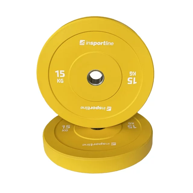 Gumový kotúč inSPORTline Bumper Plate Go 15 kg 50 mm