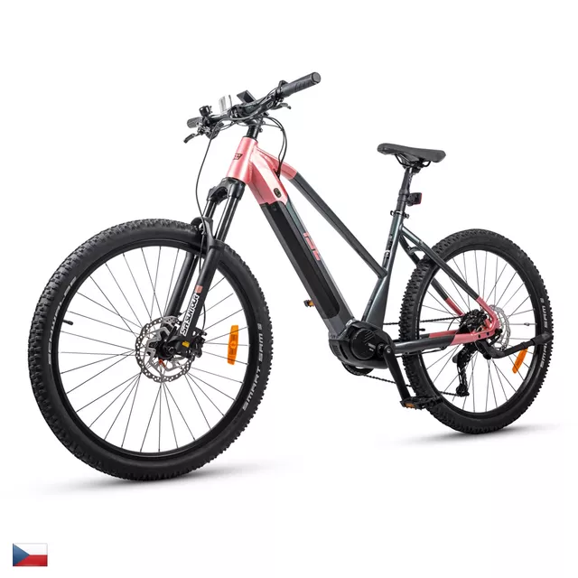Dámsky horský elektrobicykel inSPORTline ISL Asuki 630 Wh 27,5" - model 2025 - Aqua Blue - Marine Rose