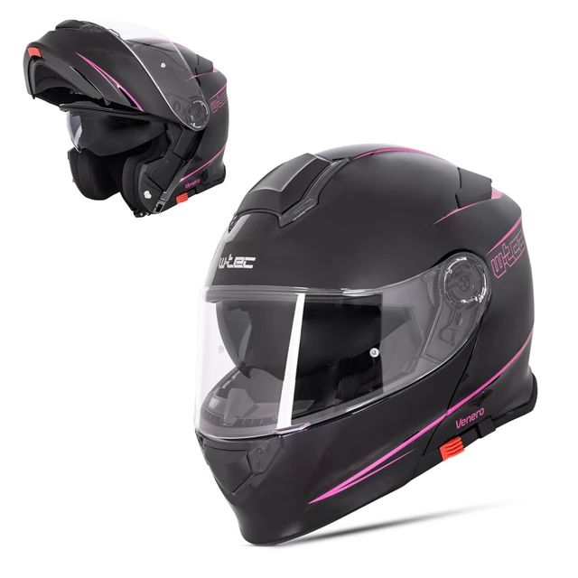 Výklopná prilba W-TEC Venero - Rosanero - Rosanero