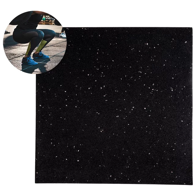 Záťažová podložka inSPORTline Proteko II 50x50x1,5 cm - čierno-šedá - čierno-šedá