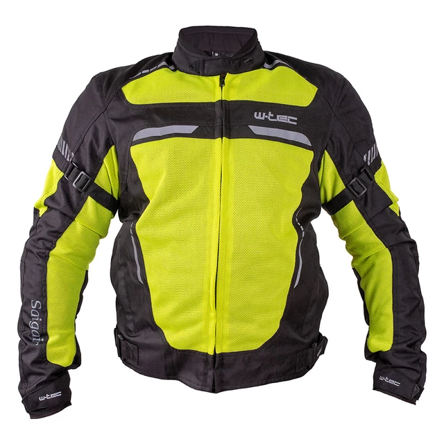 Pánska letná moto bunda W-TEC Saigair - Fluo Yellow-Black - Fluo Yellow-Black