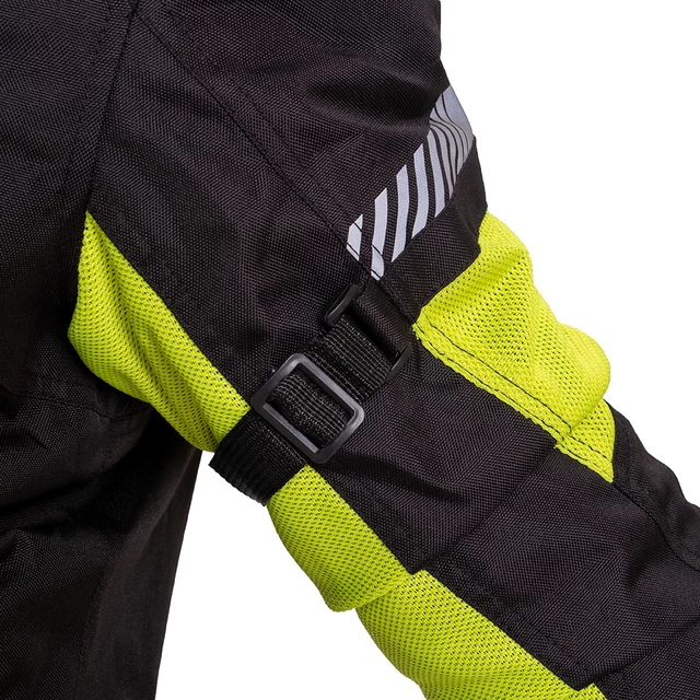 Pánska letná moto bunda W-TEC Saigair - Fluo Yellow-Black