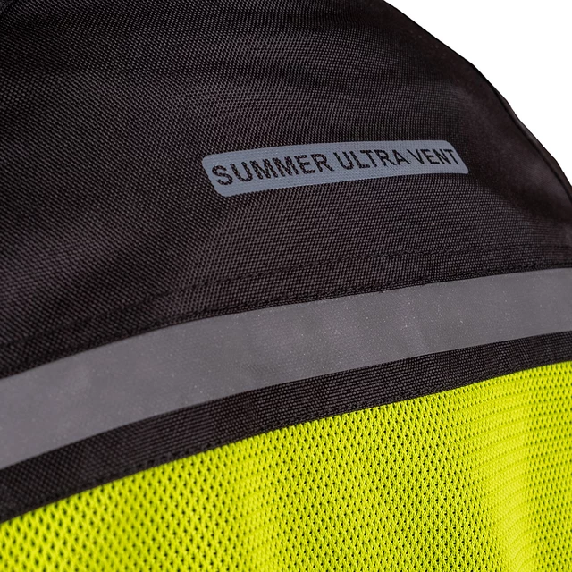 Pánska letná moto bunda W-TEC Saigair - Fluo Yellow-Black