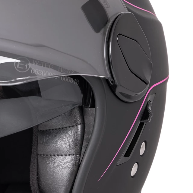 Prilba na skúter W-TEC Vernante - 2.akosť - Glossy Black