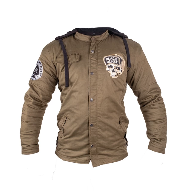 Pánska bunda W-TEC Black Heart Hat Skull Jacket s aramidom - 2.akosť - khaki