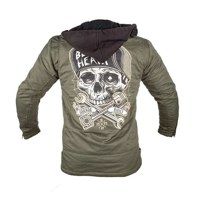 Pánska bunda W-TEC Black Heart Khaki Jacket s aramidom - 2.akosť - Garage Built