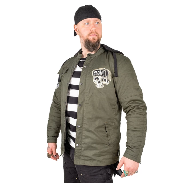 Pánska bunda W-TEC Black Heart Khaki Jacket s aramidom - 2.akosť - Garage Built