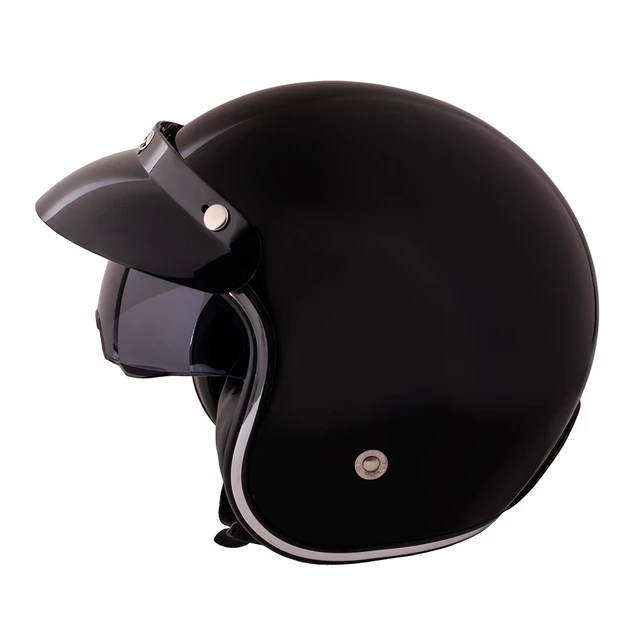 Moto prilba W-TEC YM-629SV so slnečnou clonou - čierna- lesk