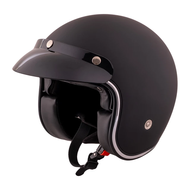 Moto prilba W-TEC YM-629SV so slnečnou clonou - čierna- lesk