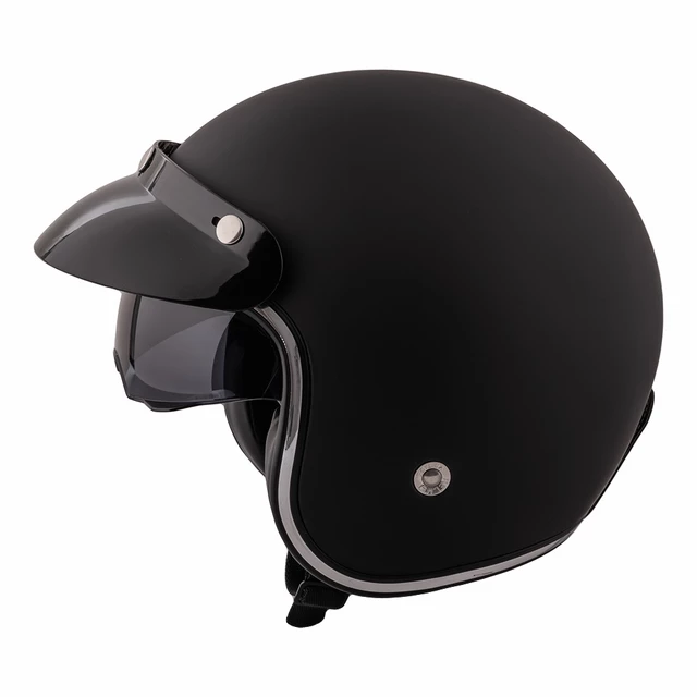 Moto prilba W-TEC YM-629SV so slnečnou clonou - čierna- lesk