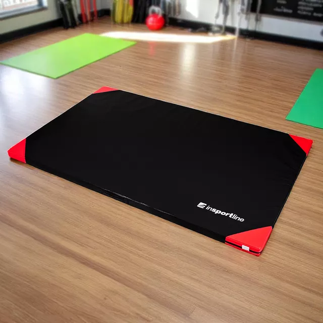 Gymnastická žinenka inSPORTline Gabyk T90 200x120x6 cm - modrá - čierna