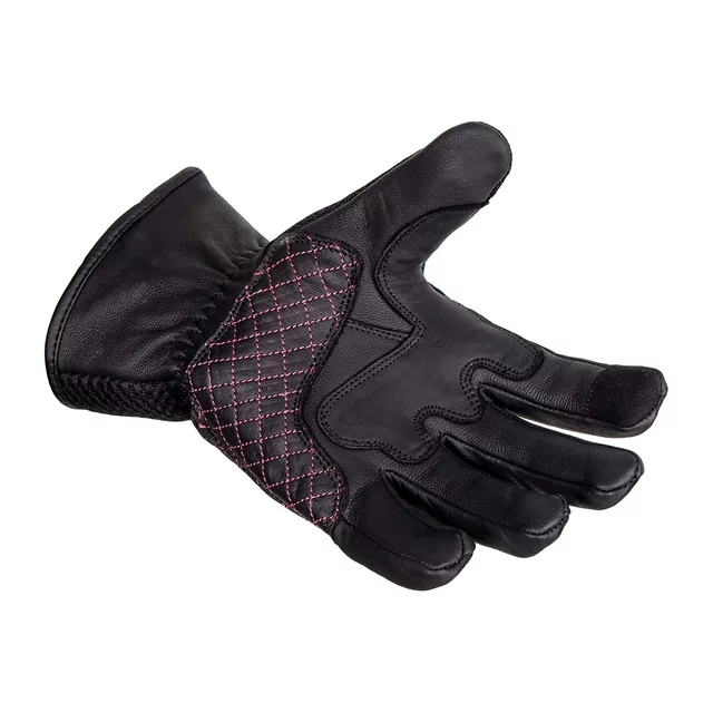 Dámske moto rukavice W-TEC Ladonna - čierno-ružová