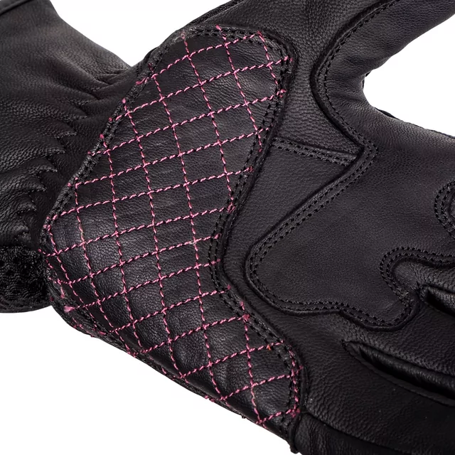 Dámske moto rukavice W-TEC Ladonna - čierno-ružová