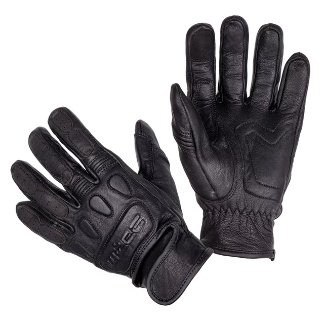 Kožené moto rukavice W-TEC Cherton II - čierna - čierna