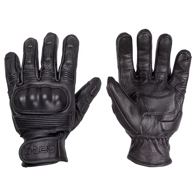 Kožené moto rukavice W-TEC Clascado - čierna