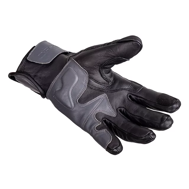 Kožené moto rukavice W-TEC Boldron - čierno-šedá