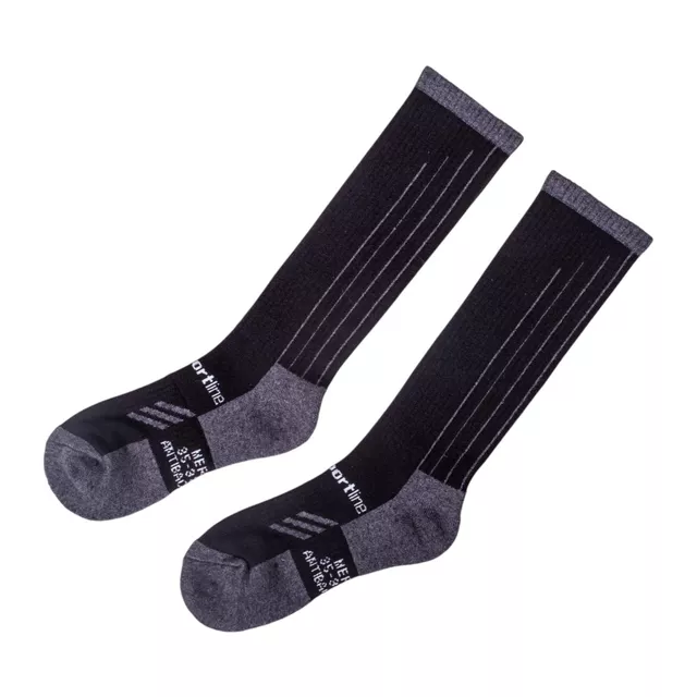 Merino podkolienky inSPORTline Meritic Ski AG+ antibakteriálne - čierno-šedá