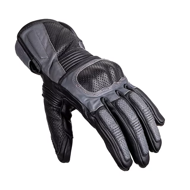 Kožené moto rukavice W-TEC Boldron - čierno-šedá