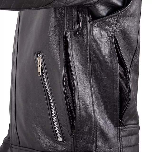 Kožená moto bunda W-TEC Murayo - čierna
