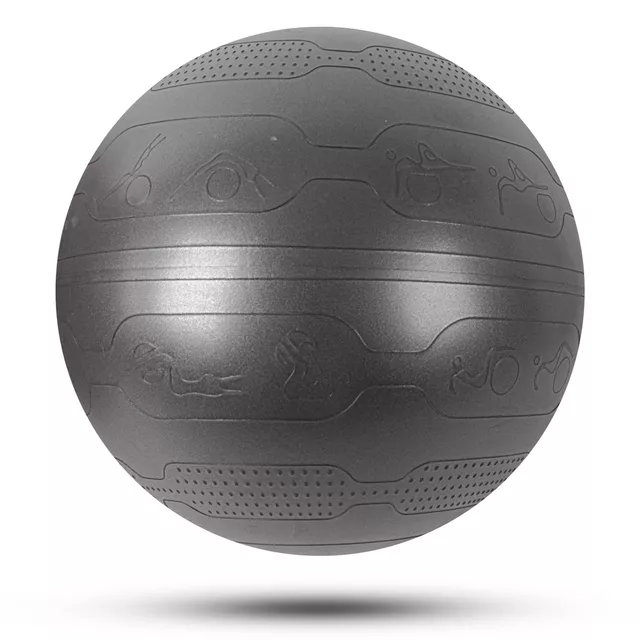 Gymnastická lopta inSPORTline Stretch Ball 65 cm - čierna - čierna
