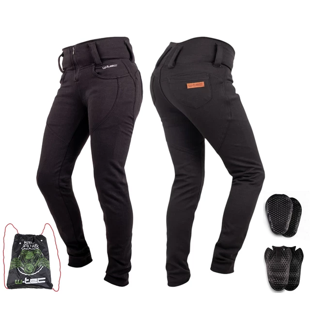 Dámske moto legíny W-TEC Nombutta s aramidom - 2.akosť - čierna - čierna