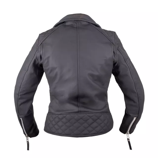 Dámska kožená moto bunda W-TEC Brinea - matne čierna