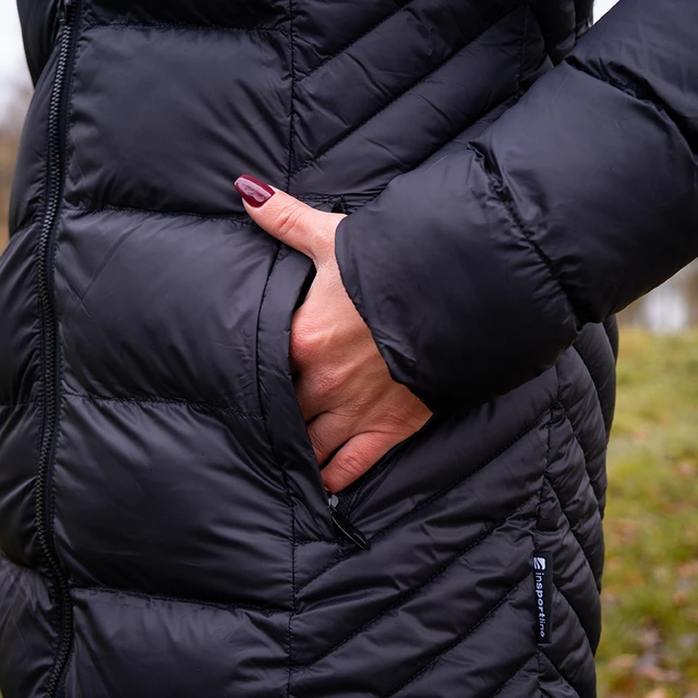 Dámska vyhrievaná bunda inSPORTline WARMatera - 2.akosť - čierna