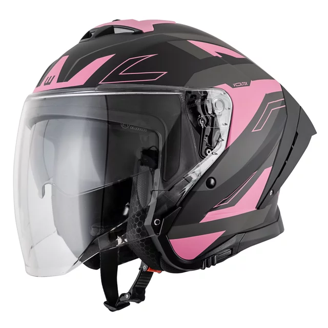 Moto prilba W-TEC Voltik Shockrose - ružová