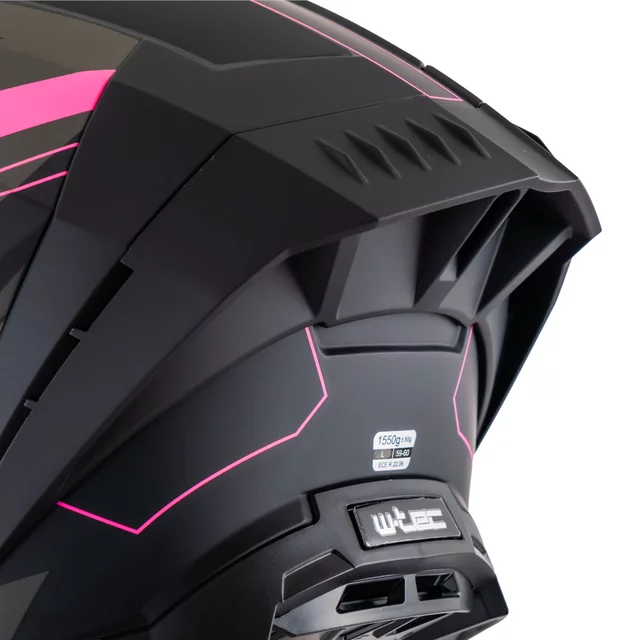 Moto prilba W-TEC Voltik Shockrose - ružová