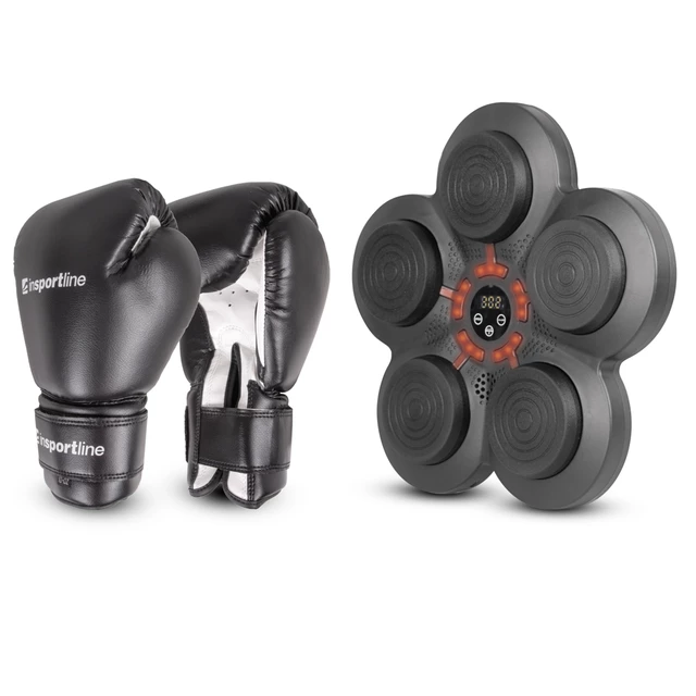 Nástenný terč inSPORTline Smartpunch + boxerské rukavice Metrojack